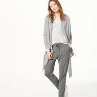 Open Wrap Cardigan - Light Grey Melange