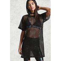 Open-Mesh T-Shirt Dress