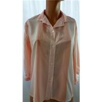 Options at Austin Reed Size 14 Pale Pink and White Stripy Shirt