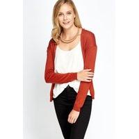 Open Front Speckled Cardigan