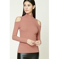 Open-Shoulder Turtleneck Top