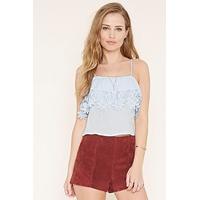 Open-Shoulder Crochet Top