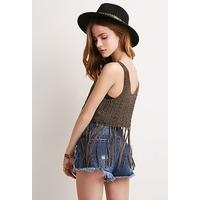 Open-Knit Fringe Tank