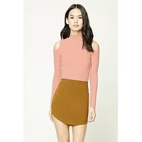 open shoulder turtleneck top