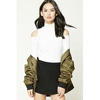 open shoulder turtleneck top