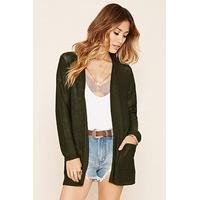 Open-Front Knit Cardigan