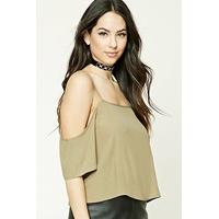 open shoulder crop top