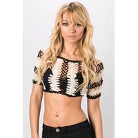 Open Crochet Crop Top