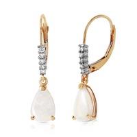 Opal and Diamond Belle Drop Earrings 1.55ctw in 9ct Gold