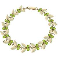 Opal and Peridot Butterfly Bracelet 12.0ctw in 9ct Gold