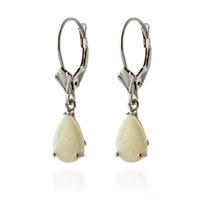 Opal Belle Drop Earrings 1.55ctw in 9ct White Gold