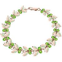 Opal and Peridot Butterfly Bracelet 12.0ctw in 9ct Rose Gold