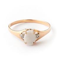 Opal and Diamond Desire Ring 0.45ct in 9ct Rose Gold