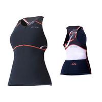 Orca - 226 Womens Support Singlet Black/Spicy Orange 14