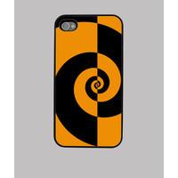 orange and black spiral iphone 4