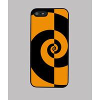 orange and black spiral iphone 5