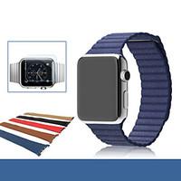 original genuine leather milanese loop watchband strap for apple watch ...