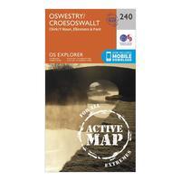 Ordnance Survey Explorer Active 240 Oswestry Map With Digital Version, Orange