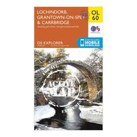 Ordnance Survey Explorer OL 60 Active D Lochindorb, Grantown-on-Sprey & Carrbridge Map, Orange