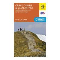 Ordnance Survey Explorer OL 47 Crieff, Comrie & Glen Artney Map, Orange