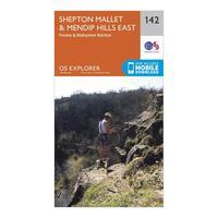 ordnance survey explorer 142 shepton mallet mendip hills east map with ...