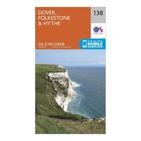 Ordnance Survey Explorer 138 Dover, Folkestone & Hythe Map With Digital Version, Orange