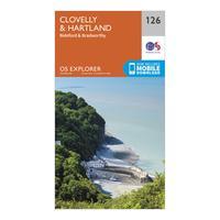 Ordnance Survey Explorer 126 Clovelly & Hartland Map With Digital Version, Orange