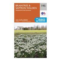 Ordnance Survey Explorer 195 Braintree & Saffron Walden Map With Digital Version, Orange