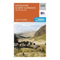 Ordnance Survey Explorer 328 Sanquhar & New Cumnock Map With Digital Version, Orange