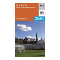 ordnance survey explorer 342 glasgow map with digital version orange