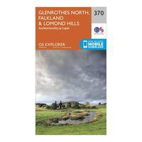 Ordnance Survey Explorer 370 Glenrothes North, Falkland & Lomond Hills Map With Digital Version, Orange
