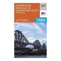Ordnance Survey Explorer 367 Dunfermline, Kirkcaldy & Glenrothes South Map With Digital Version, Orange