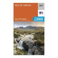 ordnance survey explorer 361 isle of arran map with digital version or ...