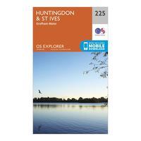 Ordnance Survey Explorer 225 Huntingdon, St Ives & Grafham Water Map With Digital Version, Orange