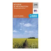 Ordnance Survey Explorer 248 Bourne & Heckington Map With Digital Version, Orange