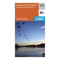Ordnance Survey Explorer 270 Sherwood Forest Map With Digital Version, Orange