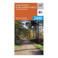 Ordnance Survey Explorer 267 Northwich & Delamere Forest Map With Digital Version, Orange