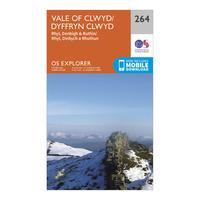 Ordnance Survey Explorer 264 Vale of Clwyd, Rhyl, Denbigh & Ruthin Map With Digital Version, Orange