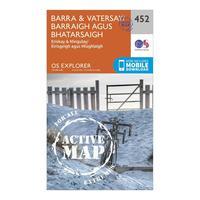 Ordnance Survey Explorer Active 452 Barra & Vatersay Map With Digital Version, Orange