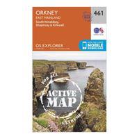 Ordnance Survey Explorer Active 461 Orkney - East Mainland Map With Digital Version, Orange