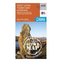 Ordnance Survey Explorer Active 458 West Lewis Map With Digital Version, Orange