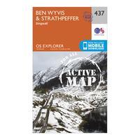 Ordnance Survey Explorer Active 437 Ben Wyvis & Strathpeffer Map With Digital Version, Orange