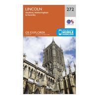 ordnance survey explorer 272 lincoln map with digital version orange