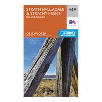 Ordnance Survey Explorer 449 Strath Halladale & Strathy Point Map With Digital Version, Orange