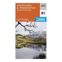 Ordnance Survey Explorer 303 Whitehaven & Workington Map With Digital Version, Orange