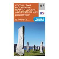 Ordnance Survey Explorer 459 Central Lewis & Stornoway Map With Digital Version, Orange