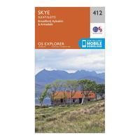 Ordnance Survey Explorer 412 Skye - Sleat Map With Digital Version, Orange