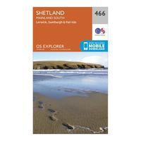 Ordnance Survey Explorer 466 Shetland - Mainland South Map With Digital Version, Orange