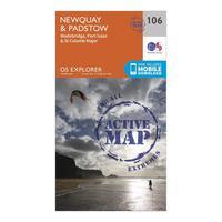 Ordnance Survey Explorer Active 106 Newquay & Padstow Map With Digital Version, Orange