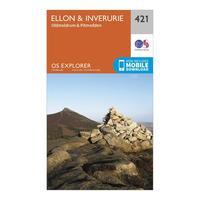 Ordnance Survey Explorer 421 Ellon & Inverurie Map With Digital Version, Orange